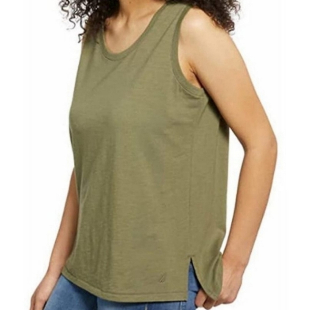 Nautica Sleeveless Basic Knit Tank Top green XXL